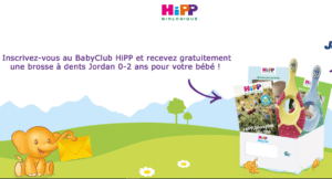 Coffret gratuit BabyClub HiPP Biologique à recevoir sur hipp.fr