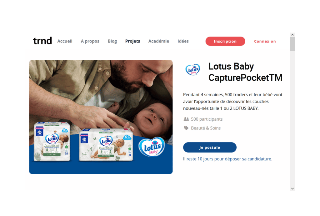 Couche Lotus Baby CapturePocket 500 packs de couches nouveaunés