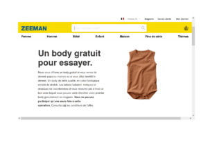 Échantillon gratuit body Zeeman pour bébé né après le 01/01/2017