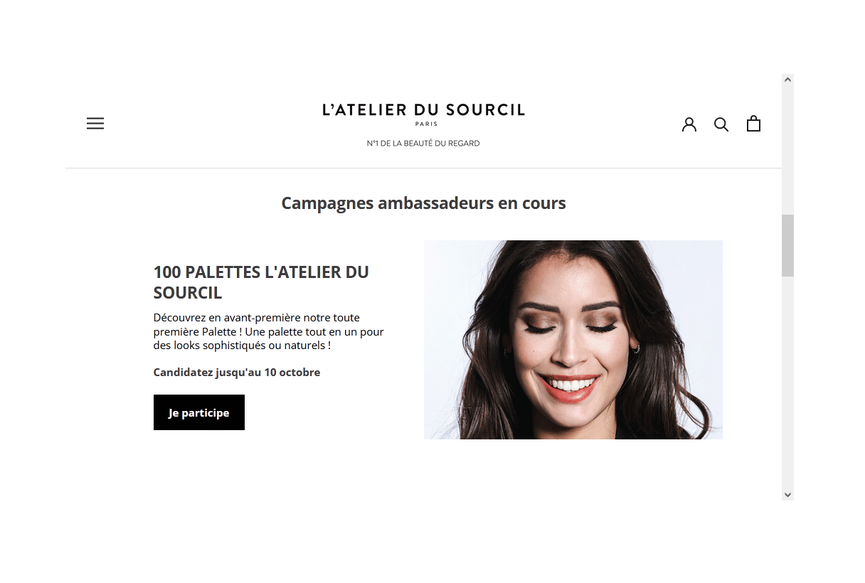 Palette maquillage L’Atelier du Sourcil gratuite : 100 palettes à tester