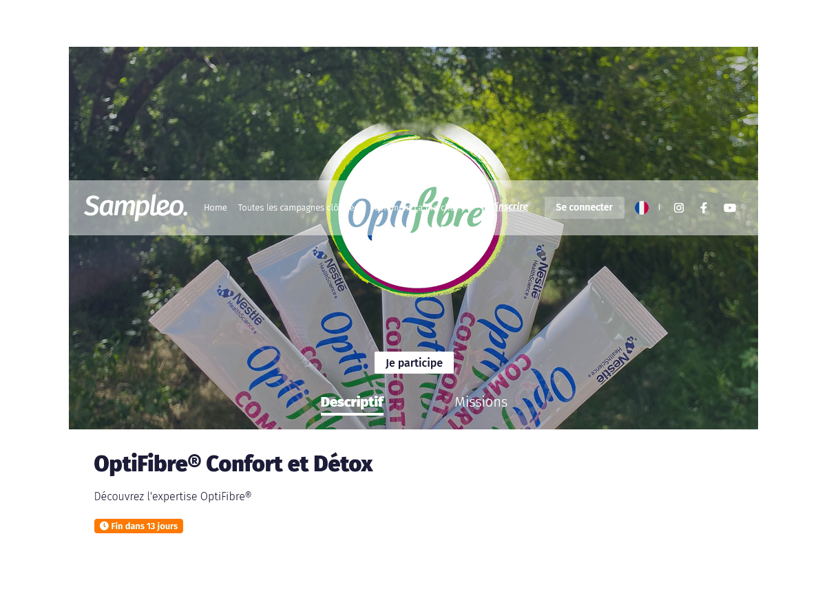 OptiFibre Confort et Détox à tester : 300 cures offertes