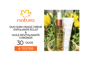 Duo de soins visage crème et huile Natura à tester gratuitement