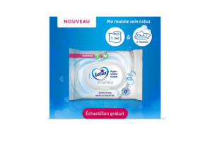 Échantillon gratuit du papier toilette humide Lotus