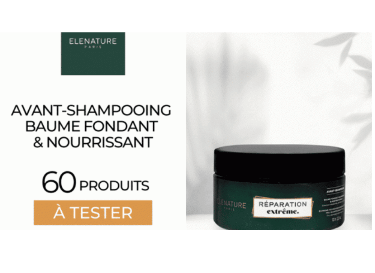 Avant-shampooing baume fondant et nourrissant Elenature offert