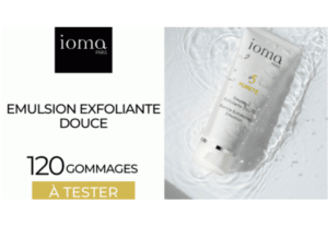 Émulsion exfoliante douce IOMA Paris : 120 gommages offerts