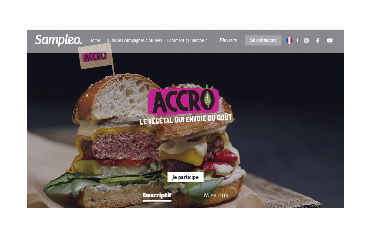 Haché 100% végétal ACCRO gratuit sur sampleo.com