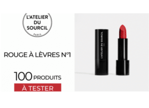 Rouge à lèvres N°1 L’Atelier du Sourcil : 100 produits offerts