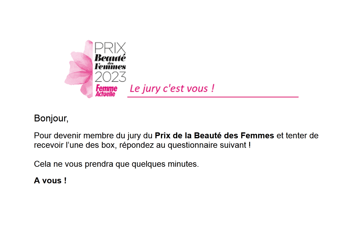 Box du Prix de la Beauté des Femmes 2023 gratuites