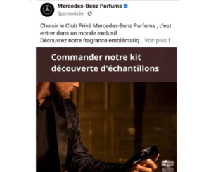 Kit gratuit d’échantillons de parfum Mercedes-Benz sur les réseau sociaux