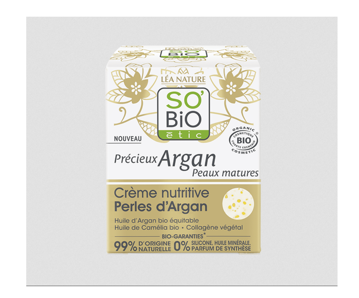 Crème nutritive Perles d’Argan SO’BiO étic gratuite