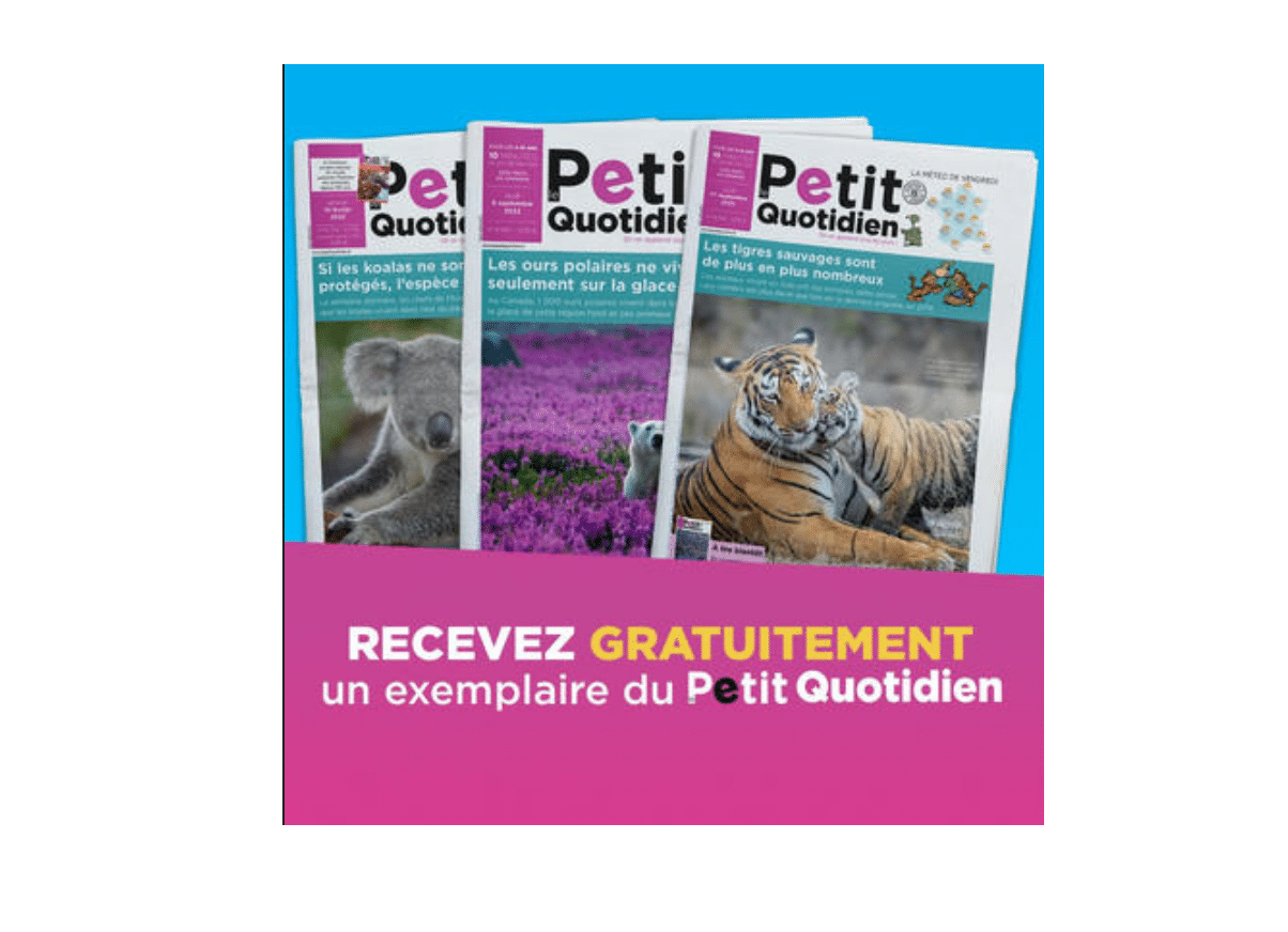 Journal pour enfant Le Petit Quotidien gratuit à commander sur Facebook