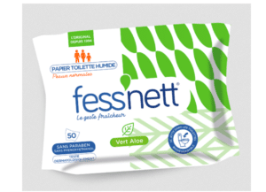 Échantillon gratuit de papier toilette humide Fess’nett sur fessnett.fr