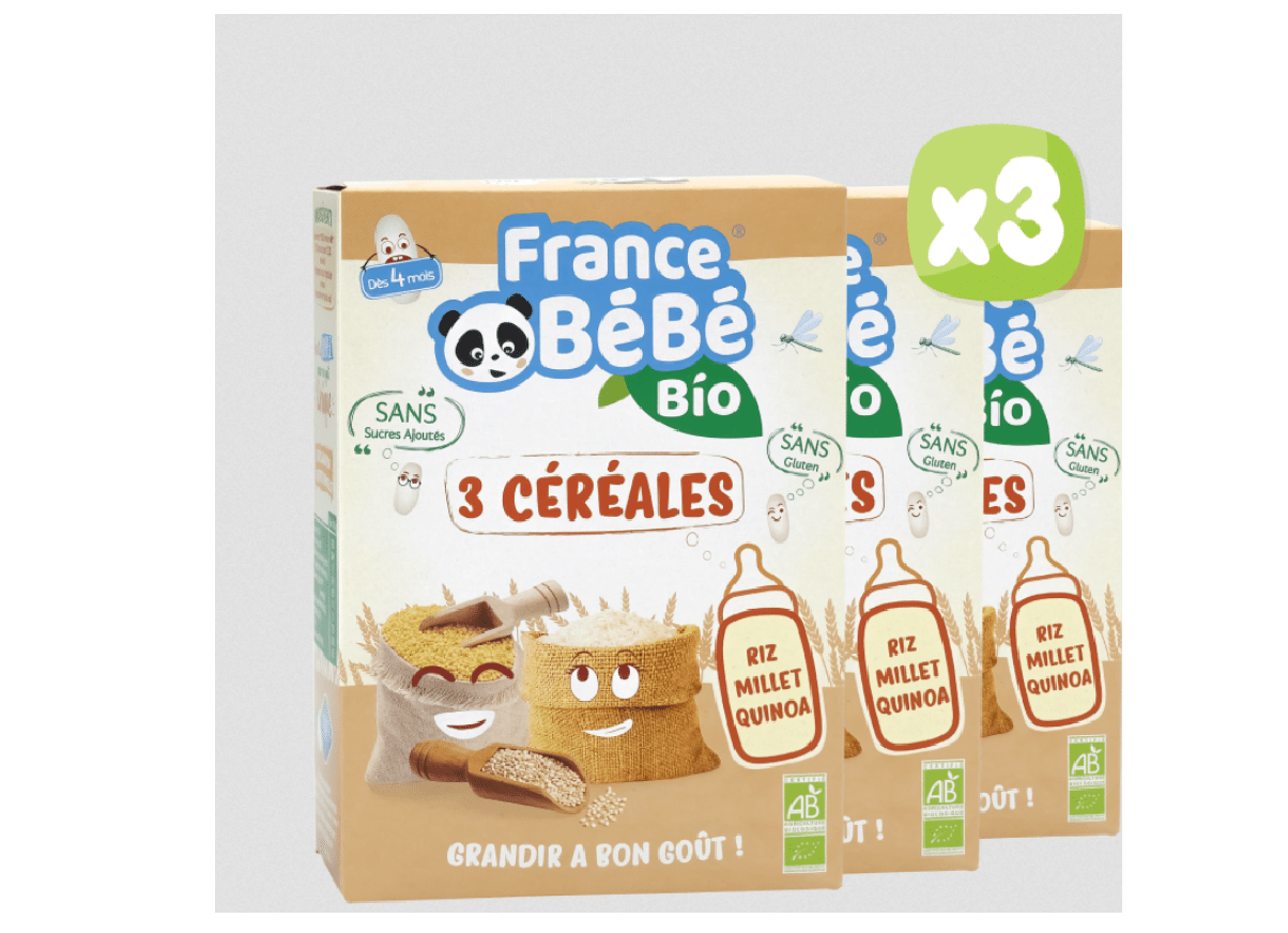 Échantillons gratuits céréales infantiles France Bébé Bio