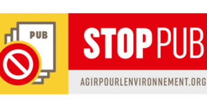 Autocollants « Stop Pub » gratuits à commander sur agirpourlenvironnement.org