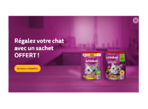 Échantillon gratuit de nourritures pour chats Whiskas sur whiskas.fr