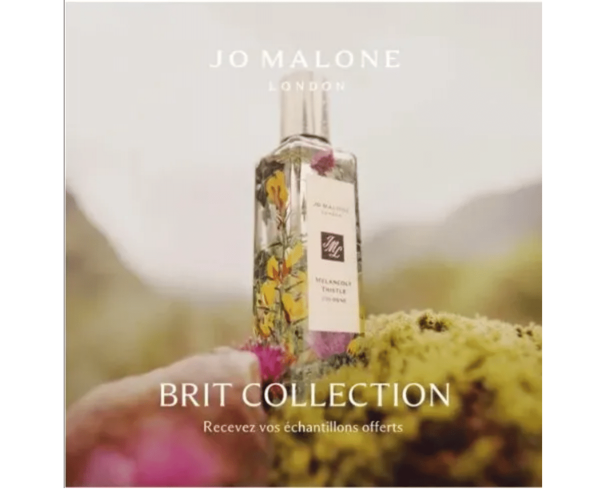 Échantillons gratuits d’Eaux de Parfum « Brit collection » Jo Malone London